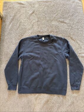 Classic Navy Crewneck Sweater - AS Colour